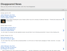 Tablet Screenshot of disappearednews.com